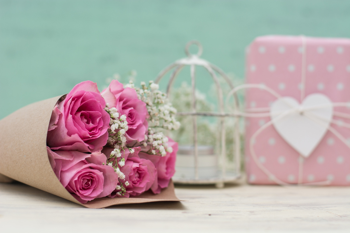 Flowers and gift