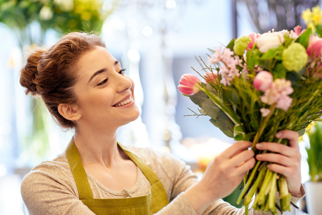 Smiling Florist Woman